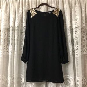Black Cocktail Dress with Sequins